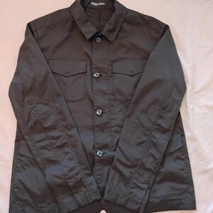 Paisley & Gray Black Utility Field Jacket tailored vampy dark preppy minimalist